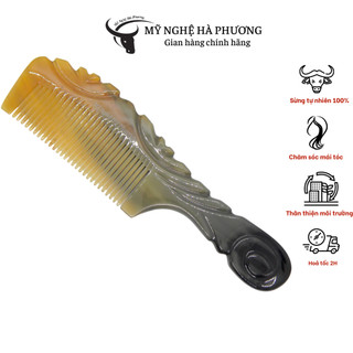 Lược Sừng tự nhiên chải tóc chống tĩnh điện | Mỹ nghệ Hà Phương