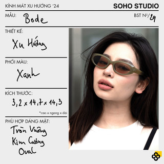 Kính mát BODE Soho Studio form oval góc cạnh thiết kế mới hợp mọi mặt
