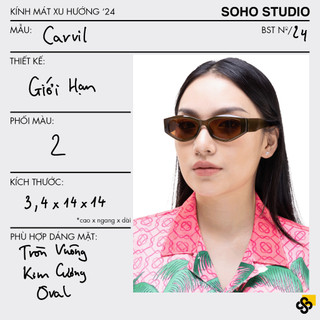 Kính mát CARVIL 2024 Soho Studio form lục giác góc cạnh cá tính hợp mọi mặt