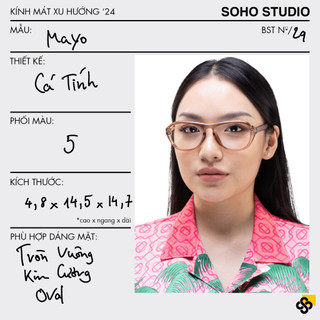  Gọng kính mát MAYO form oval Soho Studio thiết kế mới dáng phi công hợp mọi mặt