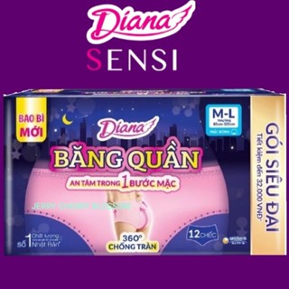 1 gói Băng vệ sinh dạng quần Diana sensi size ML 12 miếng