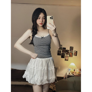 áo 2 dây nơ chấm bi