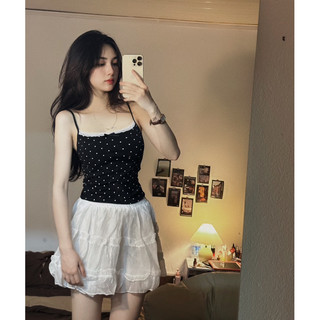 Áo 2 dây nơ chấm bi