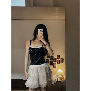 áo 2 dây nơ chấm bi