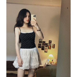 áo 2 dây nơ chấm bi