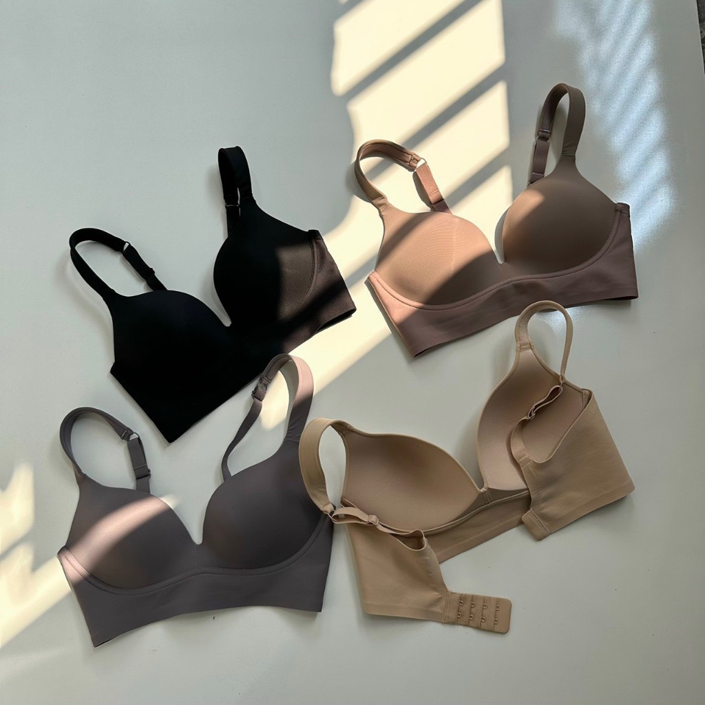 Áo Lót Su Đúc Trơn Bản To Quả Chéo Không Gọng Mút Mỏng Nâng Ngực Tự Nhiên