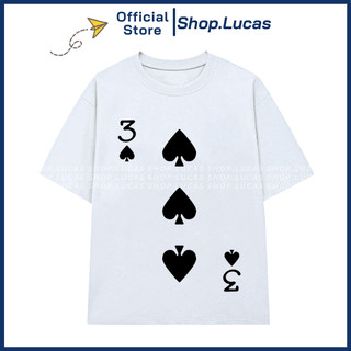 Áo Thun Lá Bài 3 Bích Unisex Nam Nữ Phông Hot Trend Shop.Lucas