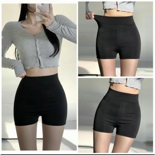Set 3 quần đùi nữ biker, quần legging ngắn gen eo hack dáng.