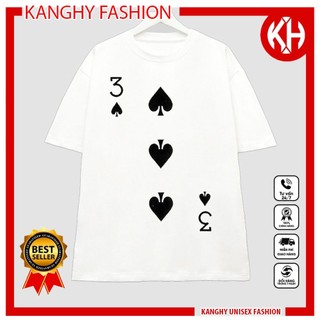 Áo thun in hình lá bài ngày tết, áo 3 bích, nhiều lá bài full size. | kanghy store