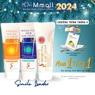 Kem chống nắng nâng tone Smile Leader Sun Cream SPF50+ cho da dầu mụn và da khô 60ml | Mmall_vn