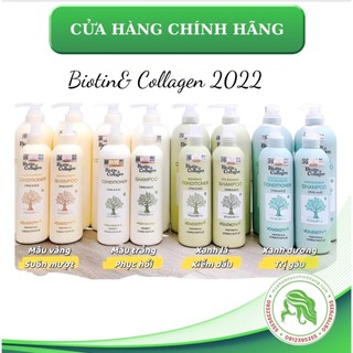 Dầu gội xả biotin collagen visi mẫu tròn 2023 500ml - 1000ml