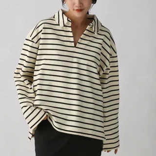 Áo thun kẻ sọc xuất Nhật chất vải 100% cotton thô mộc freesize