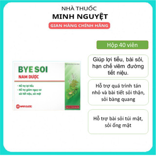 Bài sỏi Nam Dược - Sỏi thận, sỏi mật hộp 40 viên