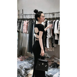 VÁY THUN BODY TĂM XOẮN LƯNG DÁNG DÀI CHẤT ĐẸP MS16290