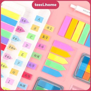 Set Giấy Dán Ghi Chú Đánh Dấu Trang Sticky Giấy Note Giấy Phân Trang Hình Mũi Tên Neon TEECI D108