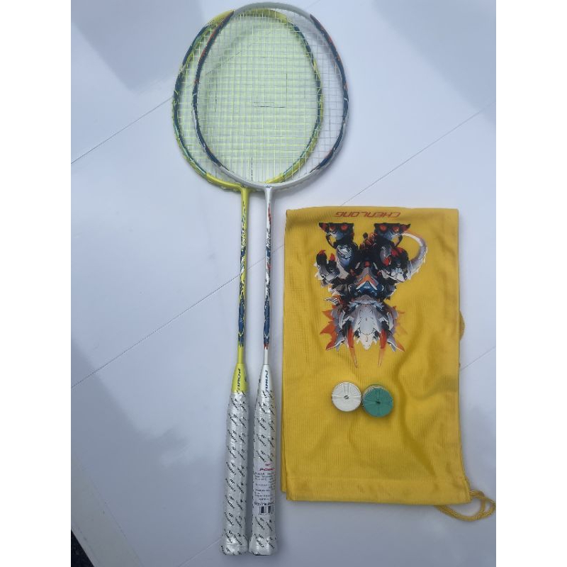 Vợt cầu lông Pobu chính hãng Chen Long max15kg căng sẵn 11-12kg tặng kèm quấn cán và túi đựng vợt