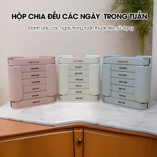 Hộp chia thuốc 7 ngày trong tuần 3 ngăn TS 275 - phiên bản màu mới