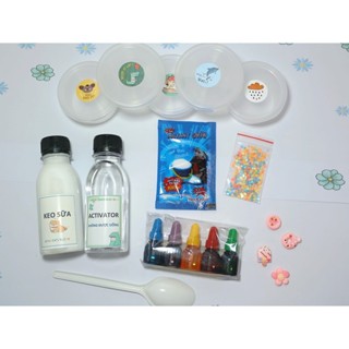 (BK3) BỘ KIT LÀM SLIME MÂY - DỤNG CỤ LÀM SLIME ĐƠN GIẢN, AN TOÀN