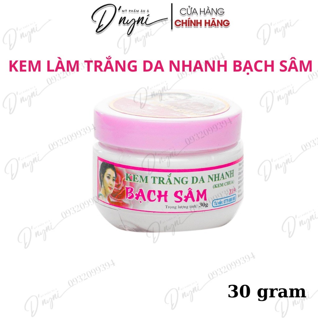 Kem Chua Dưỡng Trắng Da BẠCH SÂM 30g