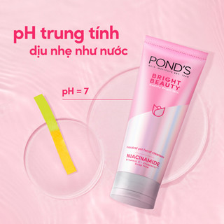 Sữa rửa mặt trắng hồng rạng rỡ Pond's Bright Beauty 100g