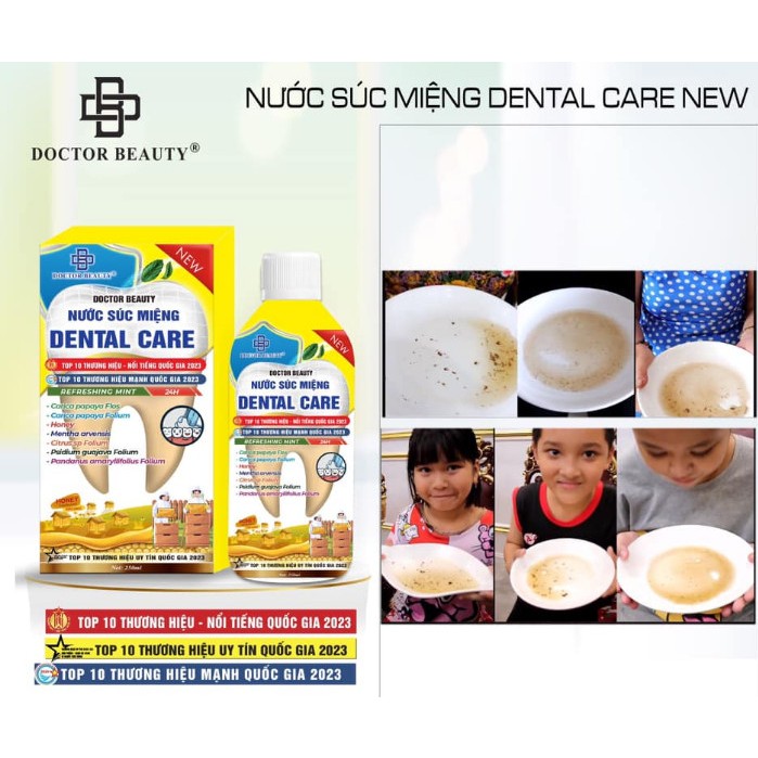 Nước Súc Miệng Dentalcare, Trắng Răng Thơm Miệng, Khử Mùi Hôi Miệng Hiệu Quả