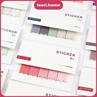 Set 5 Sticky Giấy Ghi Chú Label Marker Pastel Đuôi Cờ 100 tờ 65.18mm Note Đánh Dấu Trang TEECI D124