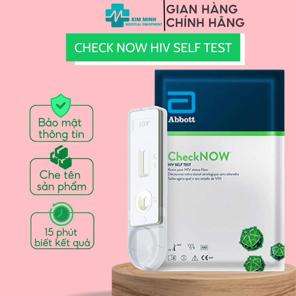 Khay thử xét nghiệm HIV tại nhà - CheckNow HIV Self test