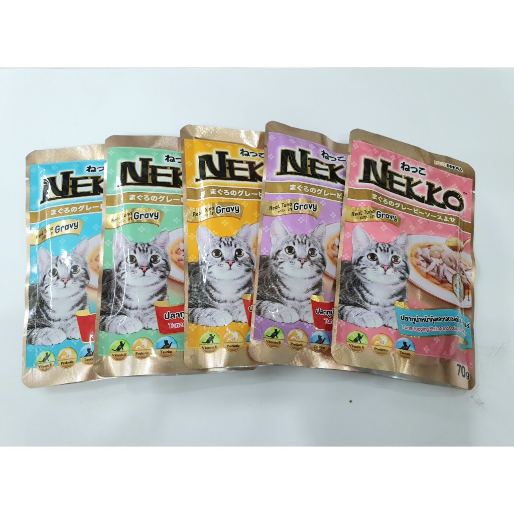 [Hỏa Tốc] 1 thùng 48 gói pate NEKKO cho mèo - Thái Lan - Gói 70g