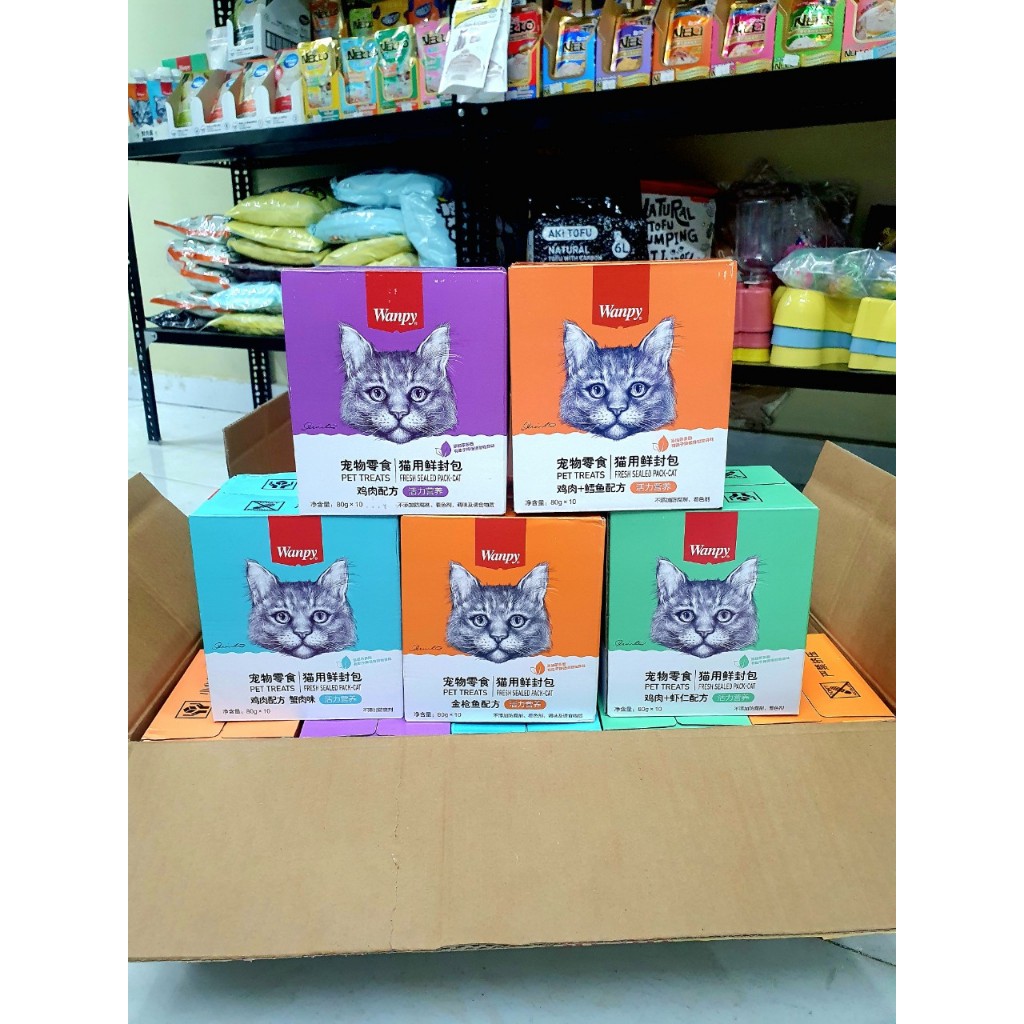 [Hỏa Tốc] Thùng 50 gói Pate WANPY cho mèo - Gói 80g