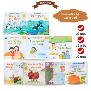 Combo sách đọc to 3 dễ cho bé tập nói 0-3 tuổi - lionbooks