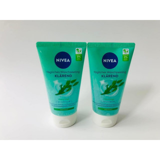 Sữa rửa mặt tẩy da chết Nivea Wasch peeling chiết xuất từ tảo biển làm giảm lượng dầu dư thừa trên da mặt