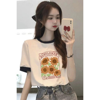 Áo thun Nữ ngắn tay in hình siêu xinh, Áo thun Cotton nữ