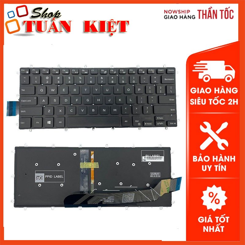 Bàn Phím Laptop Dell Inspiron 7573 7579 7460 7466, Latitude 13 14 3379 3490 7368, Vostro 14 3480 3490 5468 5471