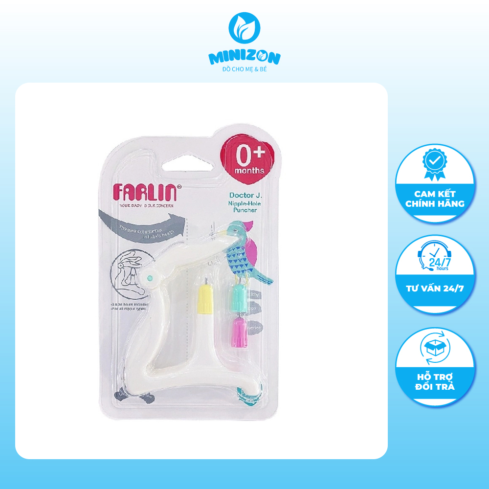 Dụng Cụ Dập Lỗ Núm Ty Farlin BF-112 An Toàn Tiện Lợi | Minizon Kids