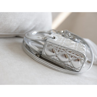 Túi Di.or Micro Silver micro sp size 12cm fullbox nam châm 2 lớp