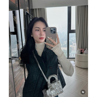 Túi Di.or Micro Silver micro sp size 12cm fullbox nam châm 2 lớp