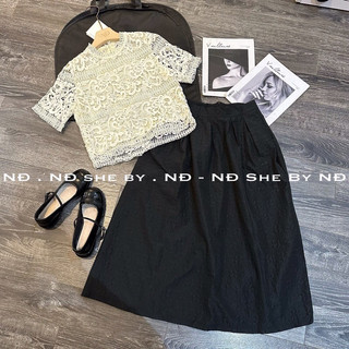 Set áo ren mix CV dài ND
