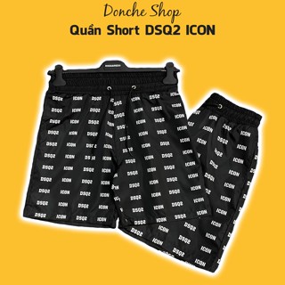 Quần Short DSQ2 In Chữ DSQ2 ICON Xếp Thẳng - Quần Đùi Nam Nữ DSQUARED2 Chất Gió Cao Cấp QG226