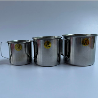 Ca inox có quai, ly inox có quai ba kích cỡ