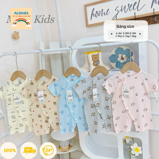 Bodysuit Body cộc tay cho bé trai bé gái từ 0 - 9 tháng, chất vải thun lạnh mềm mại thấm hút mồ hôi