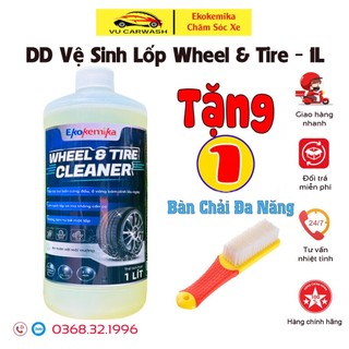 Dung Dịch Vệ Sinh Lốp Xe Ô Tô - Xe Máy Wheel & Tire Cleaner 1L(tặng 1 bàn chải)