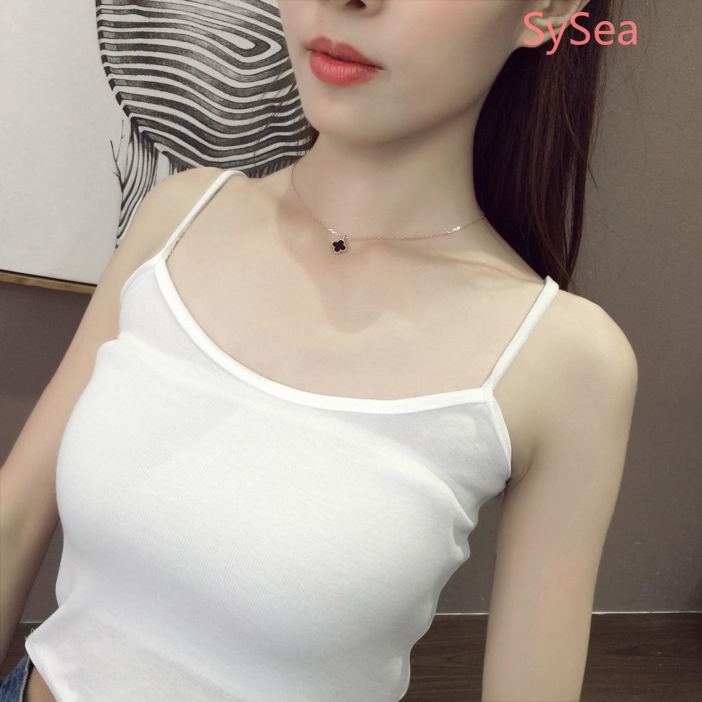 Áo hai dây nữ vải mềm dáng ôm viền trơn co giãn mang phong cách thời trang mới LO18 | BigBuy360 - bigbuy360.vn