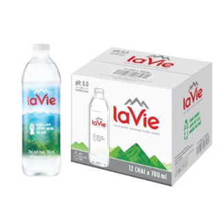 thùng 12 chai nước khoáng Lavie 700ml