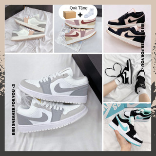 Giày Jordan_Cổ Thấp Nam Nữ, Giày JD1 Low Panda Đen Trắng Hồng Milan Xanh Ngọc Bản Classic Full Box Bill - BIBISNEAKER