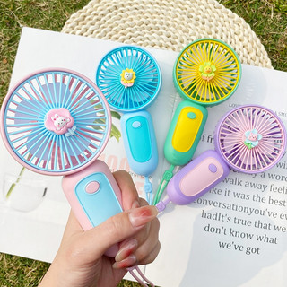 Quạt cầm tay mini tích điện có đế để bàn,Quạt sạc điện mini Handheld Fan kèm sticker