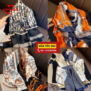 Khăn Lụa Choàng Đi Du Lịch Biển Dáng Dài Hàn Quốc Thời Trang Trẻ Trung Sexy Thiết Kế Sang Chảnh Satin PINKAHA KL1