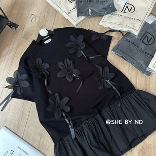 Đầm Babydoll phối hoa ND