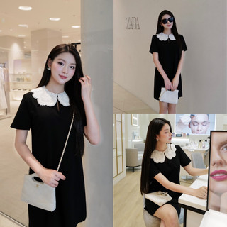 Váy liền cotton kiểu nữ phối cổ ren nữ tính_SP202418_TrangHoangg