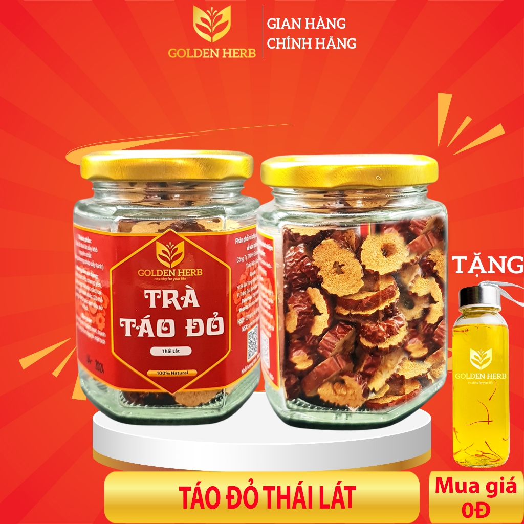 TÁO ĐỎ THÁI LÁT SẤY KHÔ LỌ 80GR