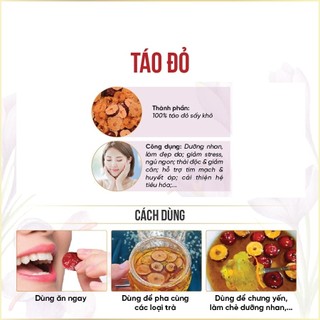 TÁO ĐỎ THÁI LÁT SẤY KHÔ LỌ 80GR